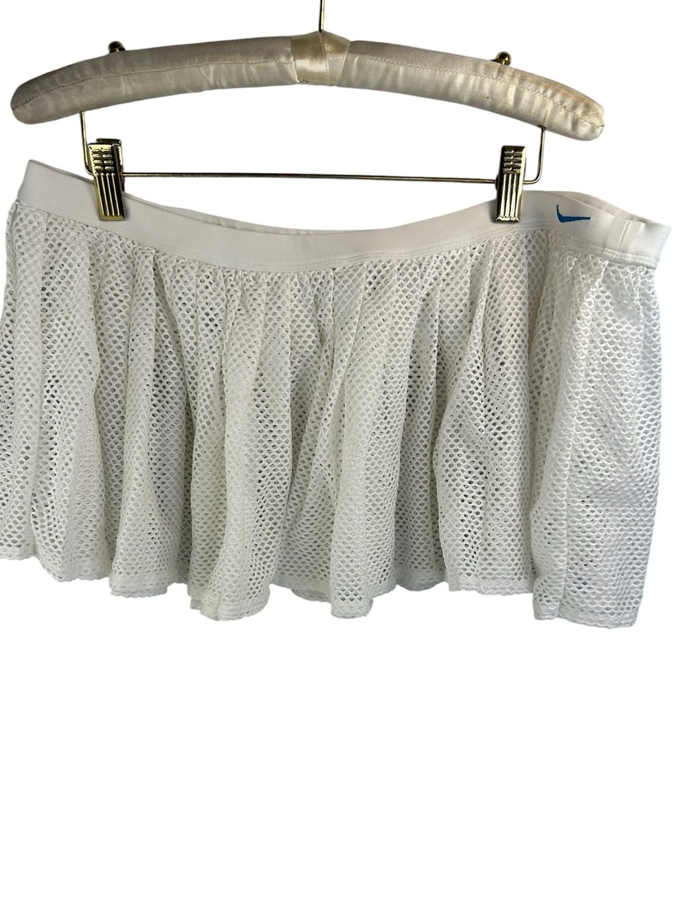 Nike Serena Williams vintage SPHERE DRY net skirt Large Y2K sheer white
